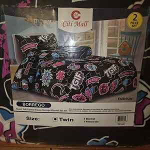 Citi Mall Twin Borrego Blanket Set